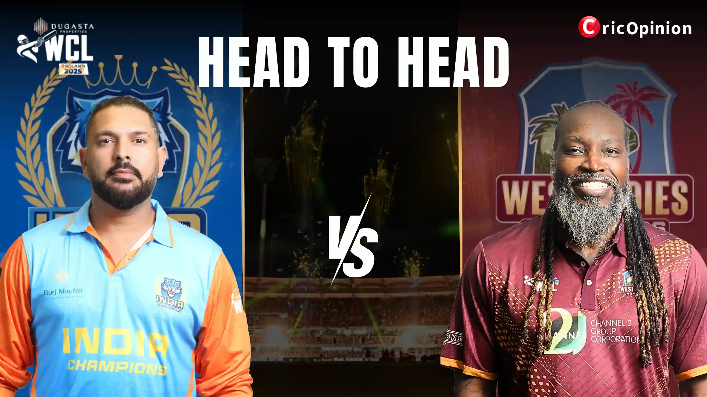 India Champions vs West Indies Champions Head-to-Head