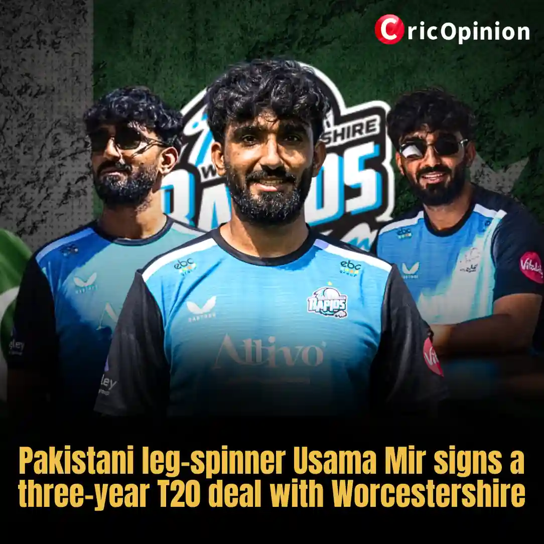 Pakistani leg-spinner Usama Mir signs a three-year T20 deal with Worcestershire (MOBILE)