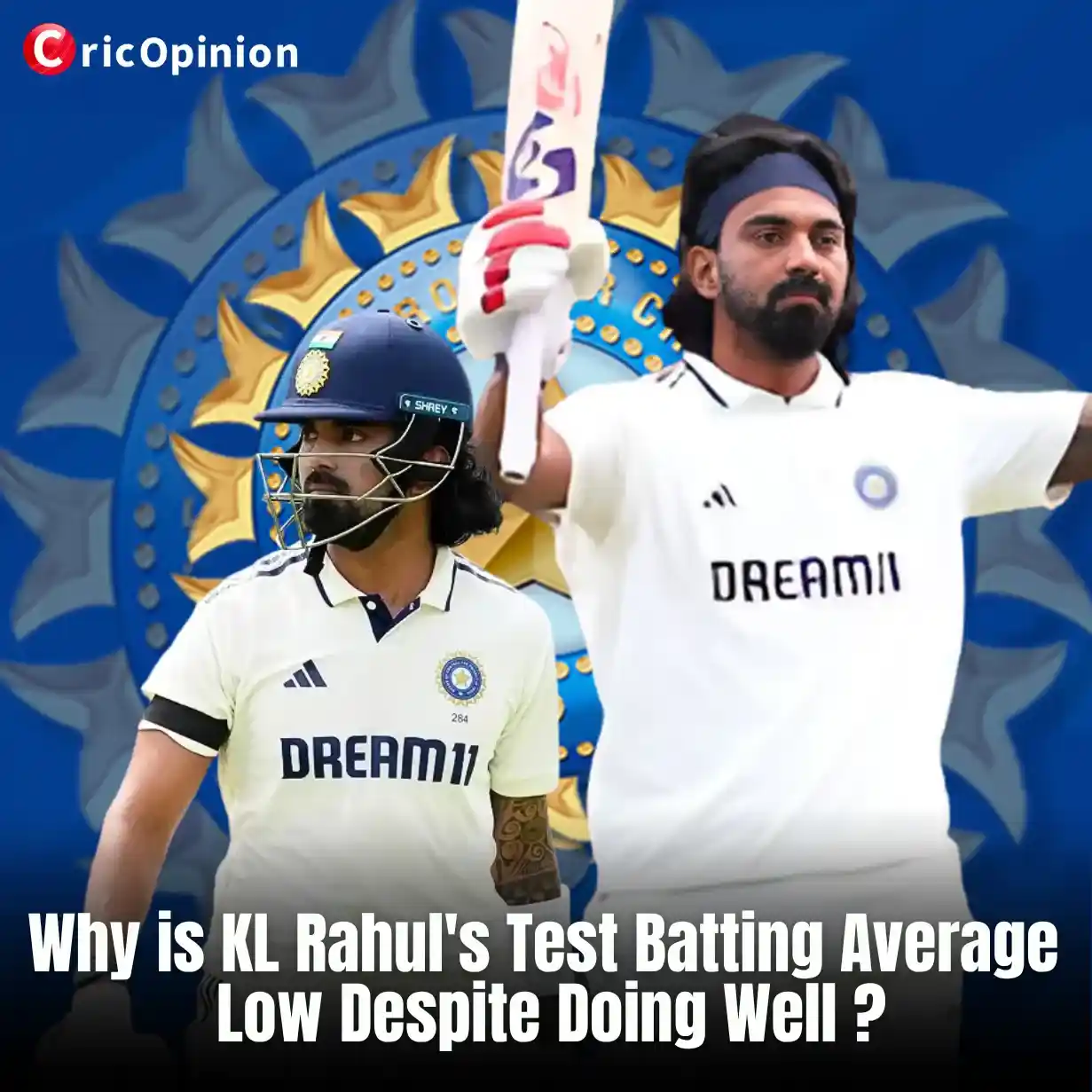 Why KL rahul test batting average is low