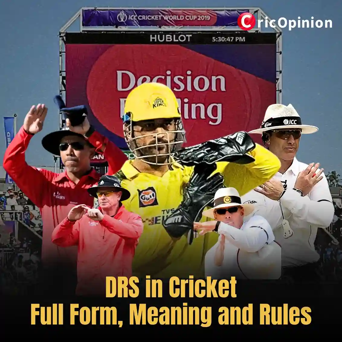 DRS in Cricket: Full Form, Meaning and Rules