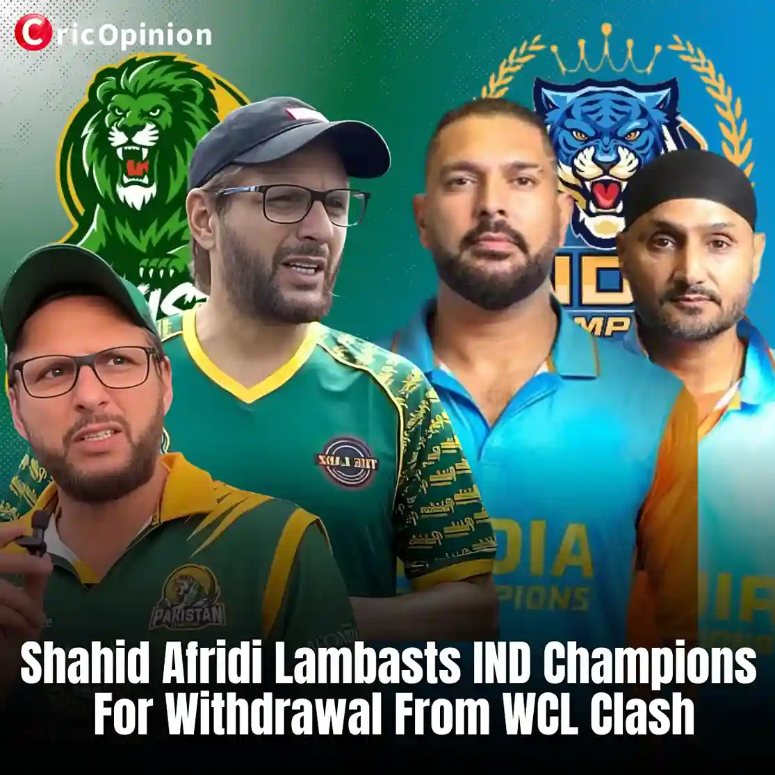 Afridi comment on india after withdraw from wcl