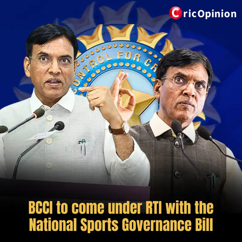 BCCI to come under RTI with the National Sports Governance Bill
