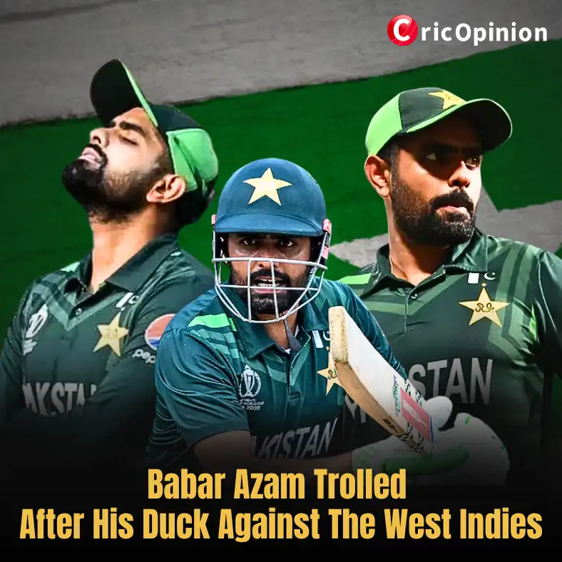 Babar Azam Trolled After His Duck Against The West Indies