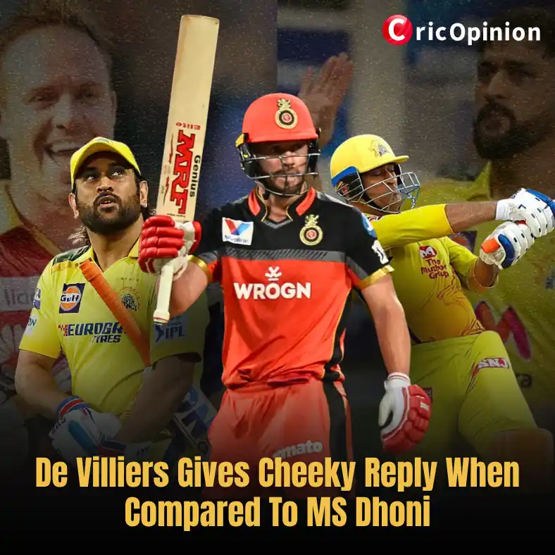De Villiers Gives Cheeky Reply When Compared To MS Dhoni