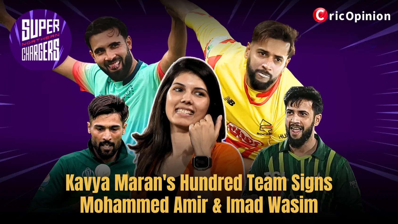 Kavya Maran's Hundred Team Signs Mohammed Amir & Imad Wasim