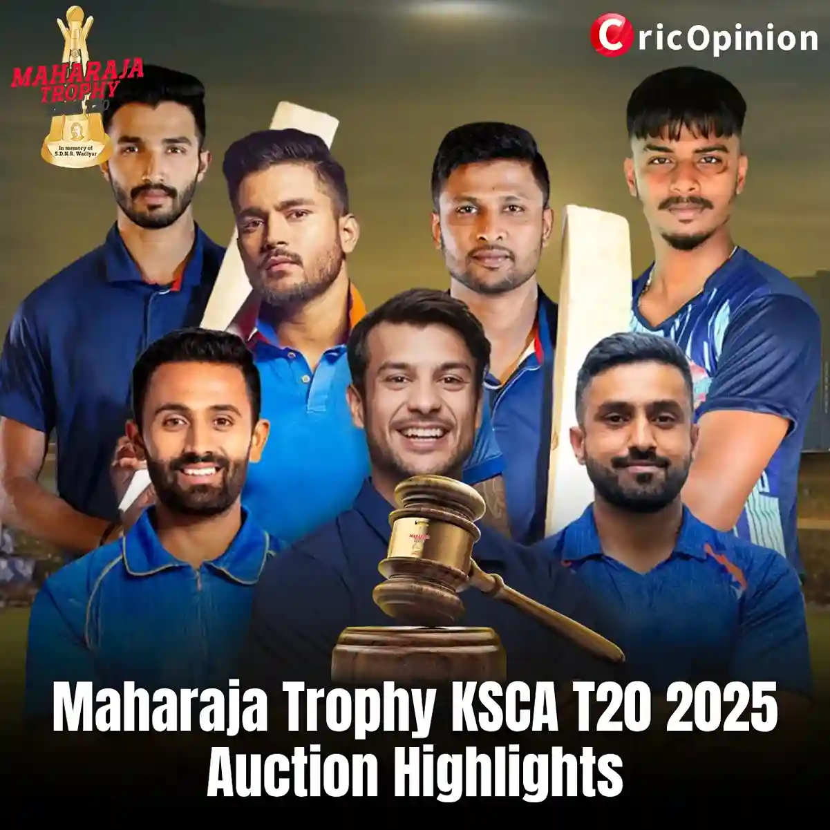 Maharaja trophy KSCA 2025 Auction Highlights