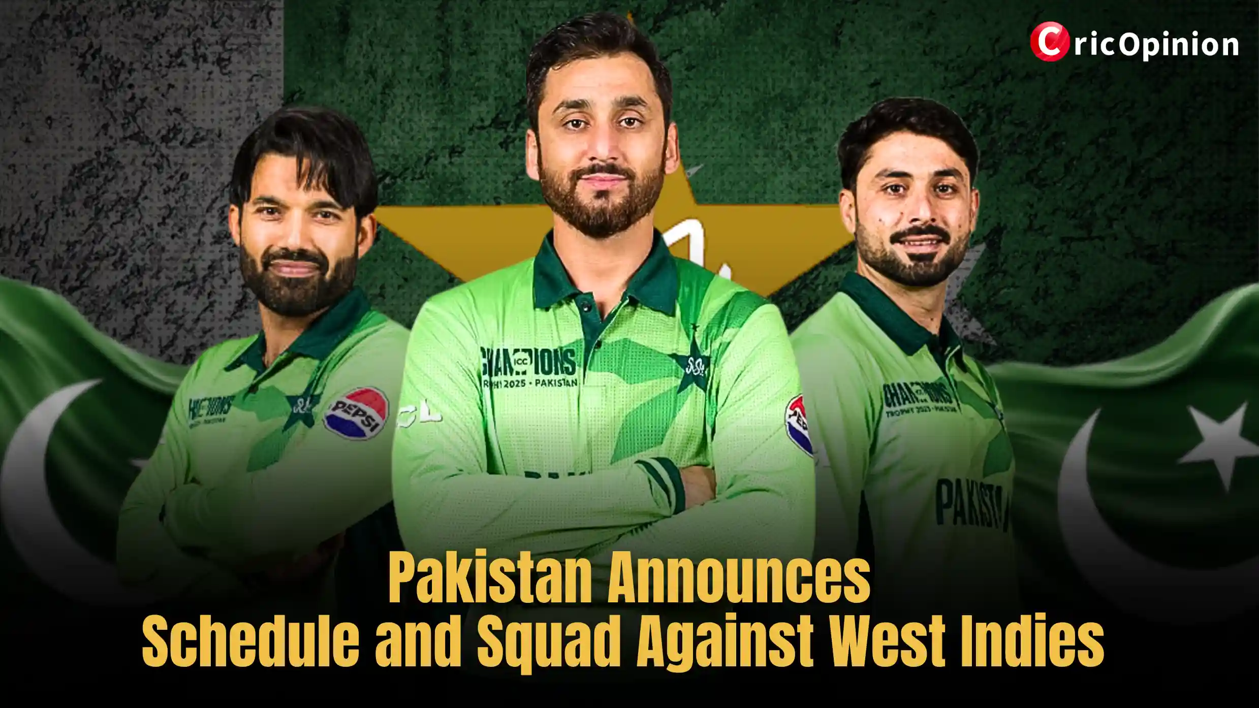 Pakistan Announces Schedule and Squad Against West Indies