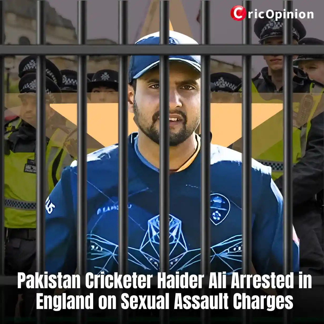 Pakistan cricketer arrester in England