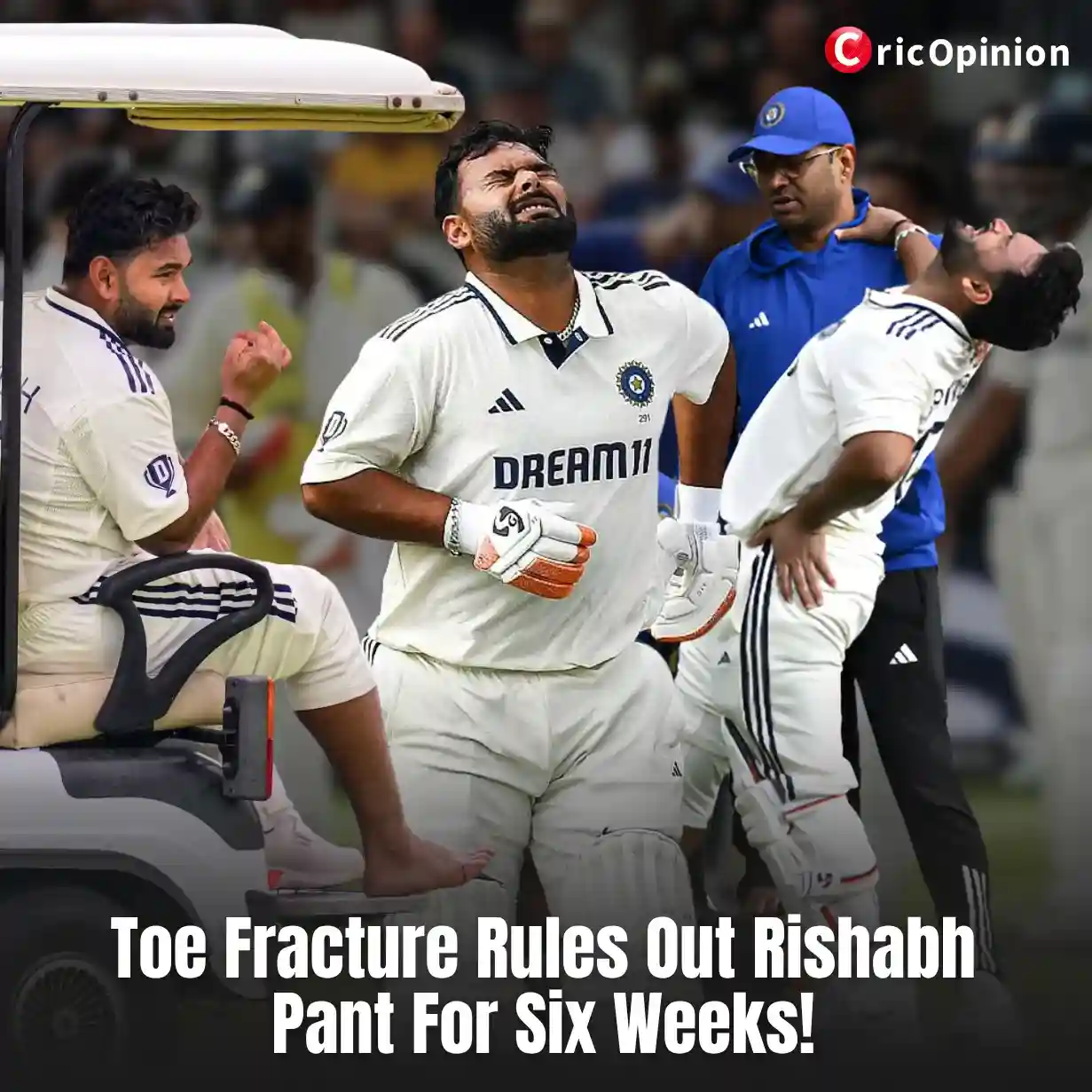 RIshabh pant toe fracture