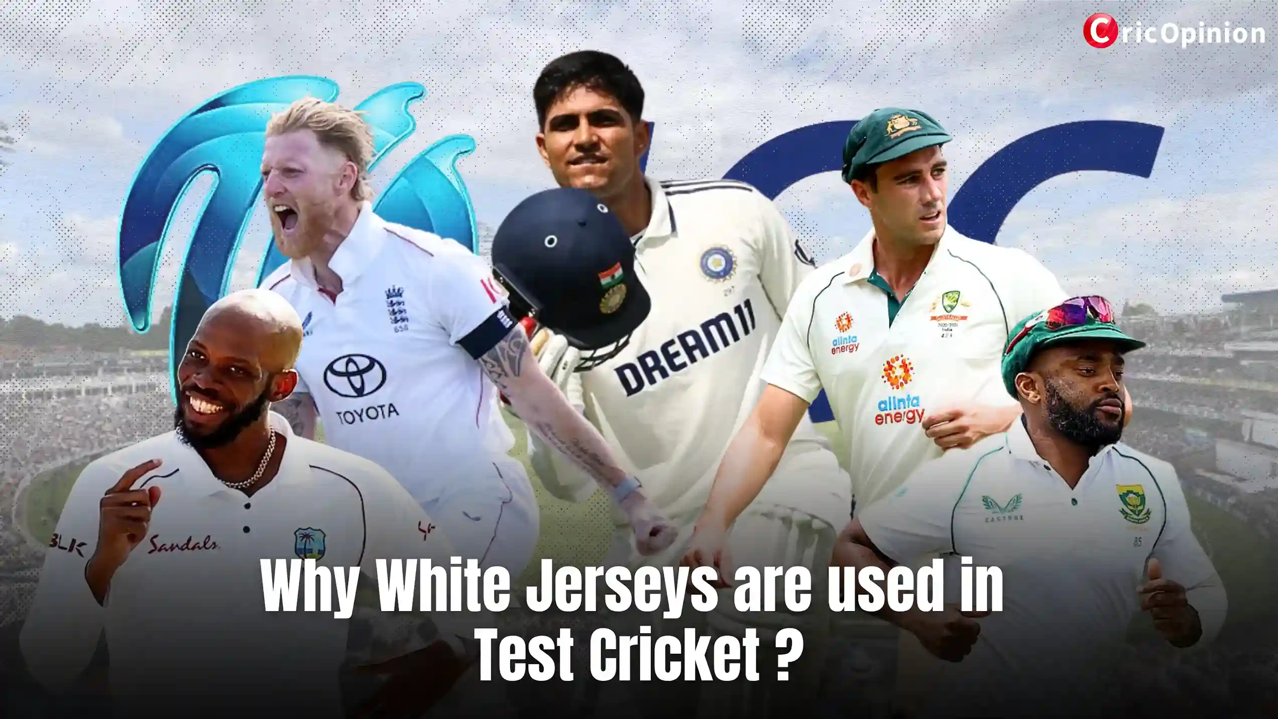 Why white jerseys are used in test?