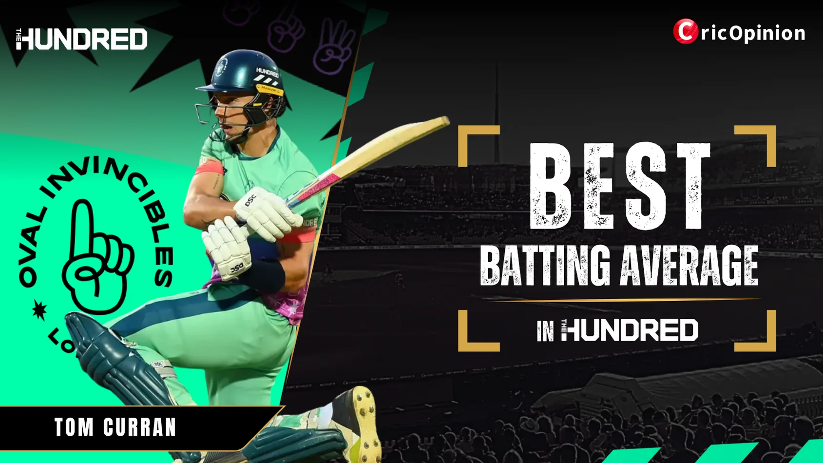 Best Batting Average in the Hundred Men's