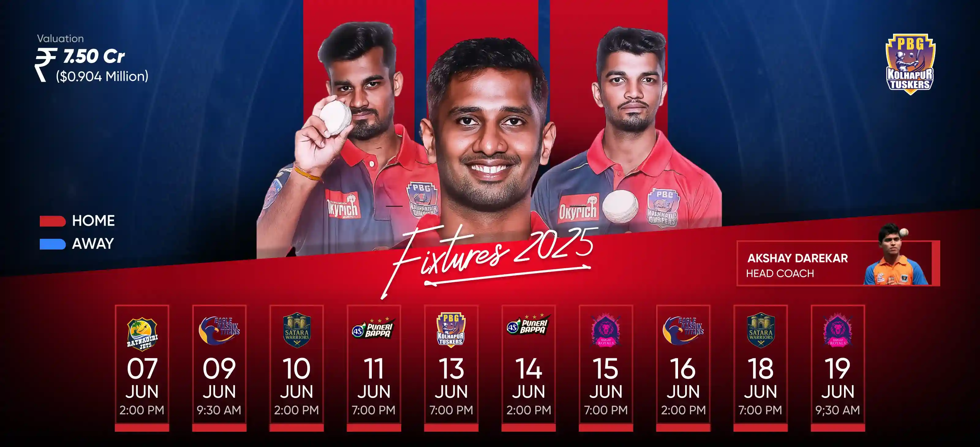 Kolhapur Tuskers Team Banner