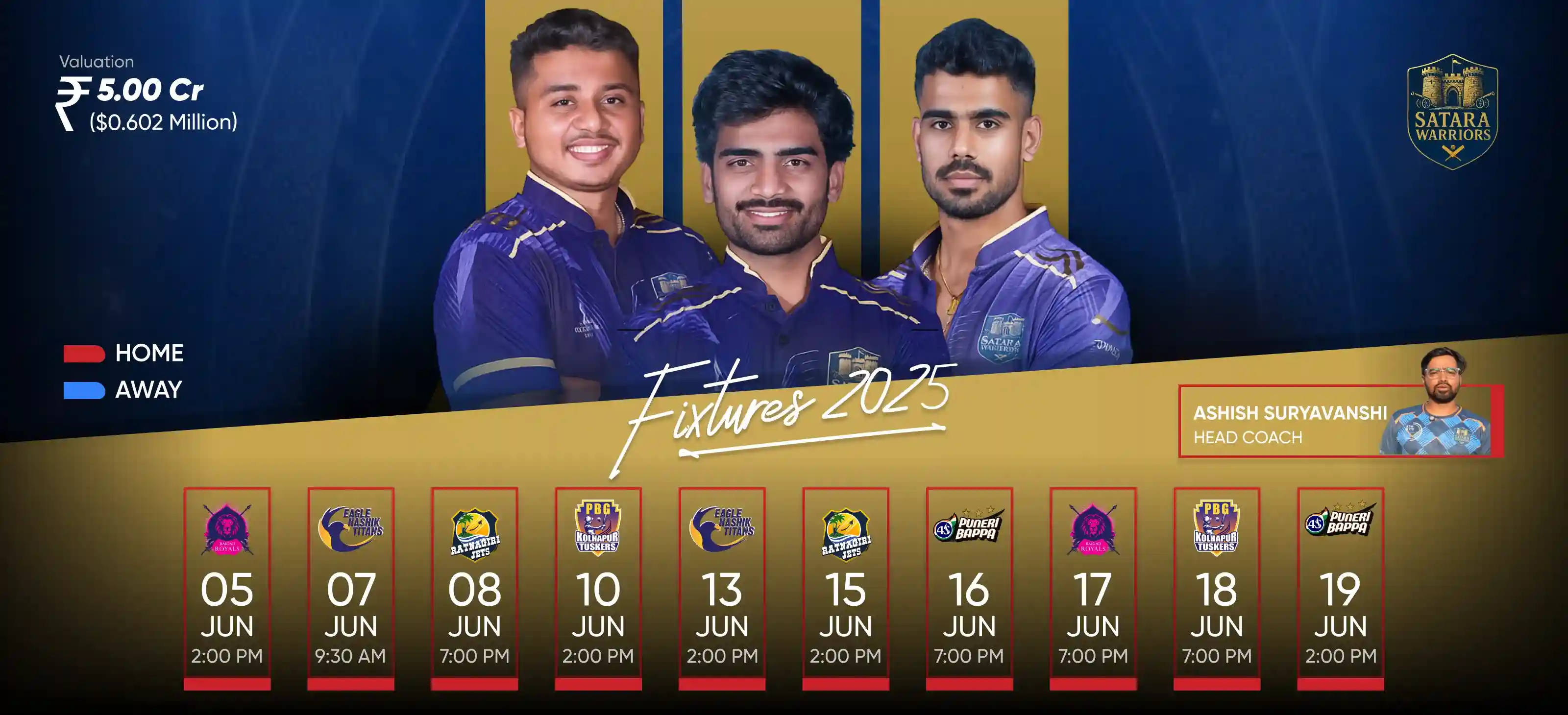 Satara Warriors Team Banner