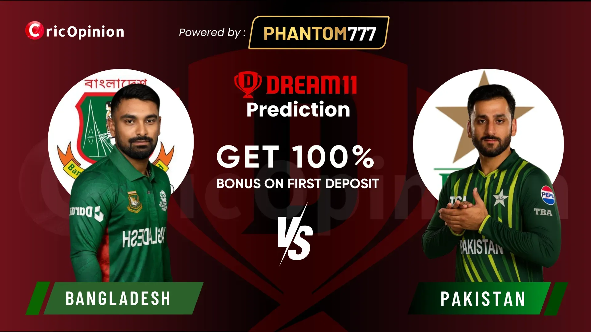 BAN vs PAK dream 11 Prediction Today Match