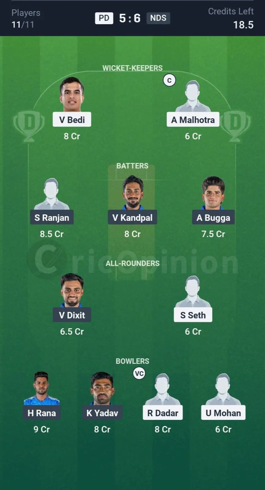 PD vs NDS Today Dream11 Team Captain And Vice Captain Choices