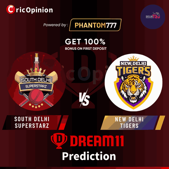 South Delhi Superstarz vs New Delhi Tigers dream11