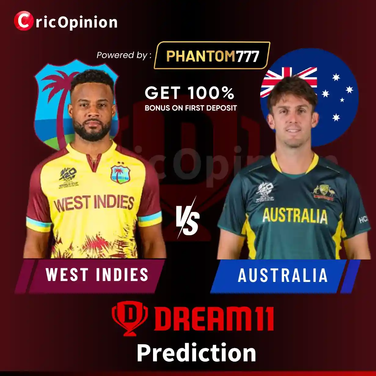 WI vs AUS Dream11 Prediction Today Match