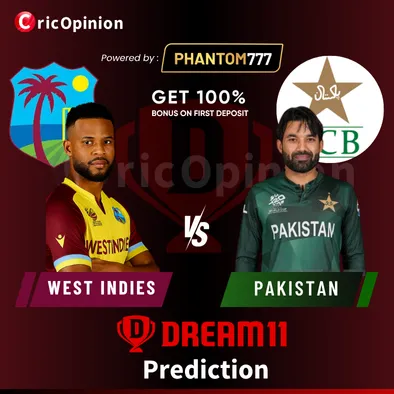 WI vs PAK Dream11 Prediction Today Match