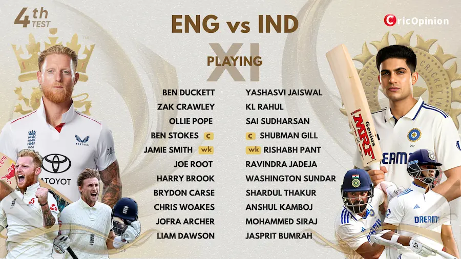 ENG vs IND Playing XI