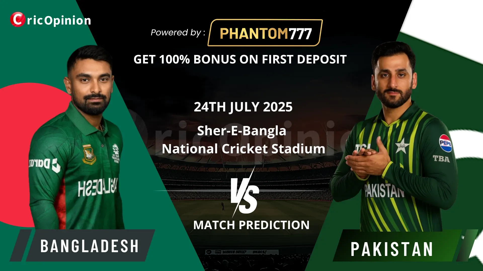 BAN vs PAK Today Match Prediction