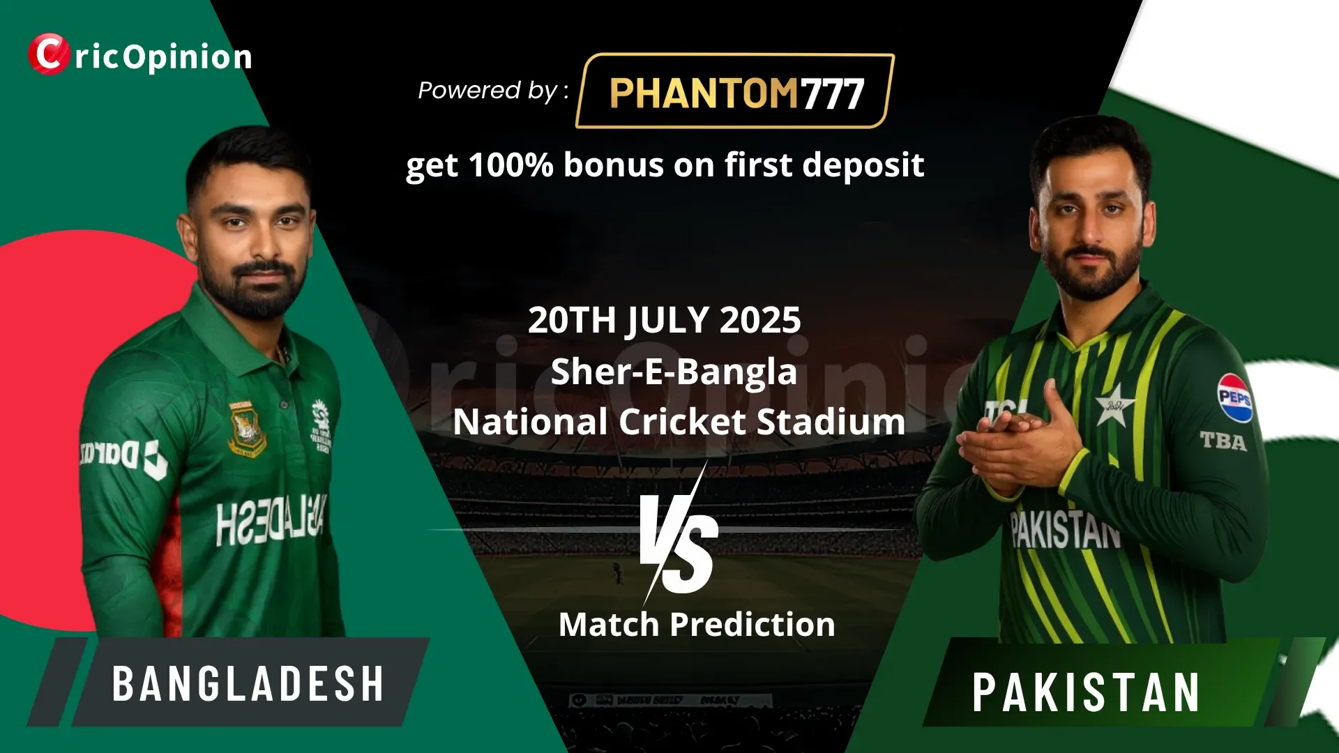 BAN vs PAK Today Match Prediction